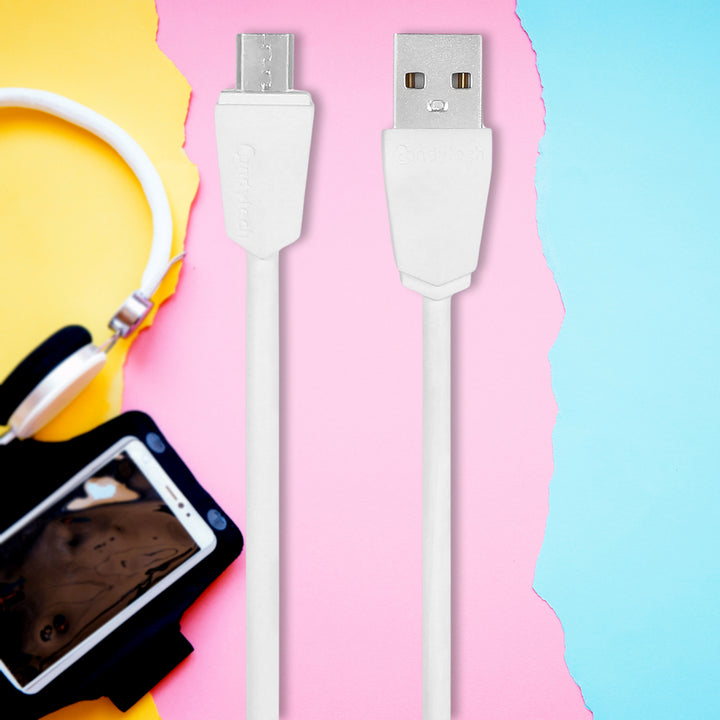 1000mm Android charging cable in white for fast and reliable device charging