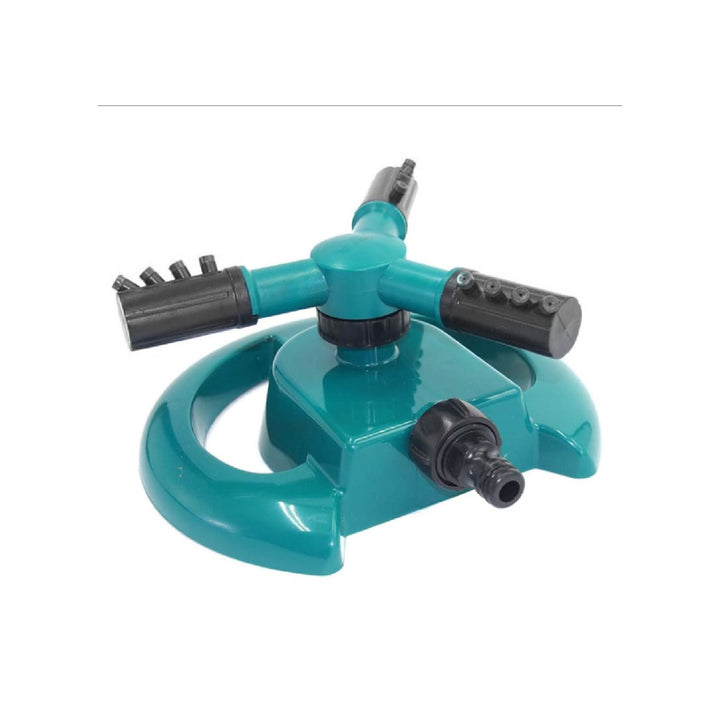 Durable 3 arm garden sprinkler with adjustable spray heads for efficient lawn watering