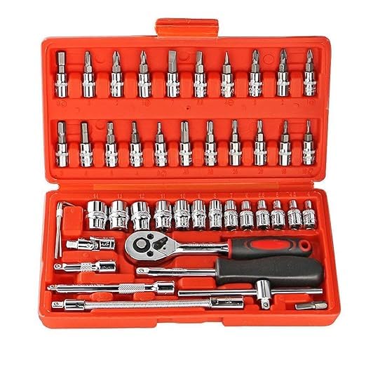 46 in 1 Pcs Tool Kit & Screwdriver and Socket Set 1