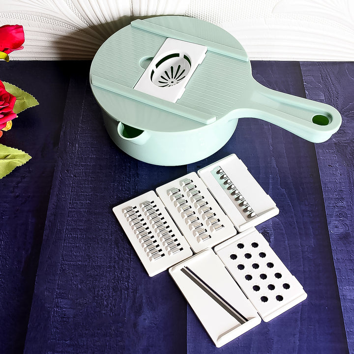 6 in 1 vegetable slicer with multiple blades for versatile food preparation and easy slicing