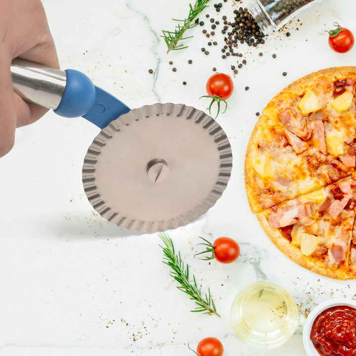 Multi Purpose Use Curly Pizza Cutter | Pastry Cutter | Sandwiches Cutter (1 Pc)