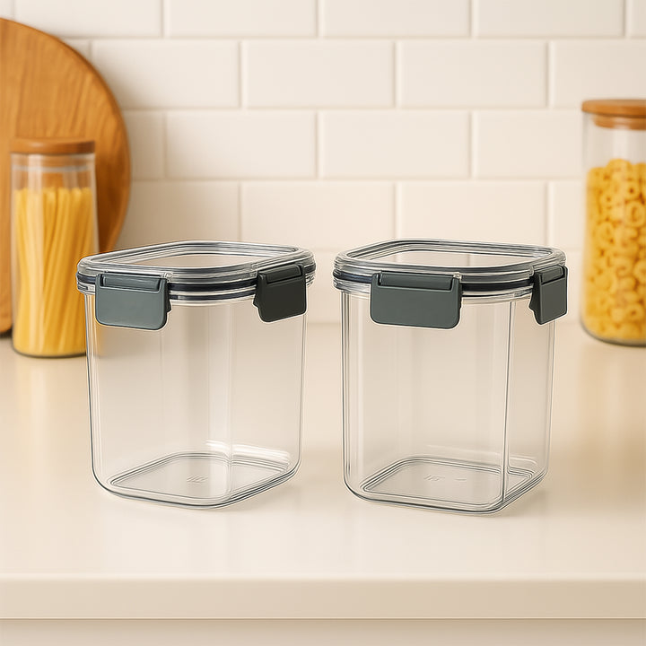 Press N Lock Airtight Food Storage Container Set (2pc900ml)
