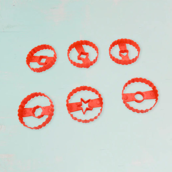 Cookie Cutter Set - Plastic Biscuit Cutting Tools for DIY Baking & Cake Decoration (6-Piece)