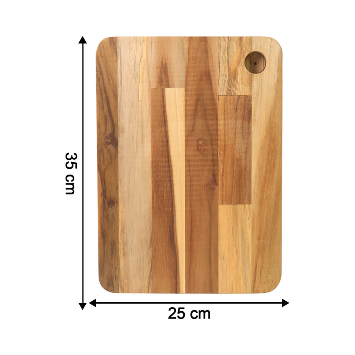 Large Stainless Steel Cutting Board With Wooden Back (1 Pc)