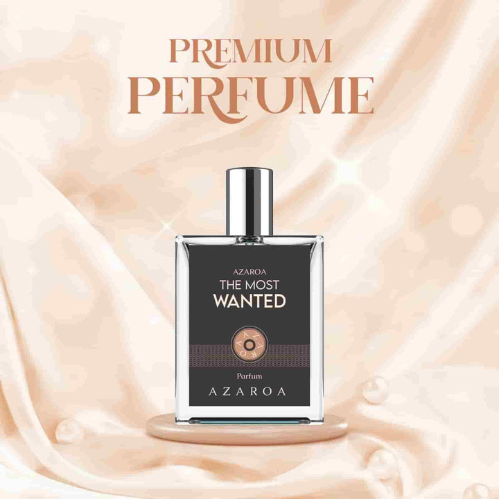 Azaroa The Most Wanted Perfume Bottle with Elegant Design on a Chic Background