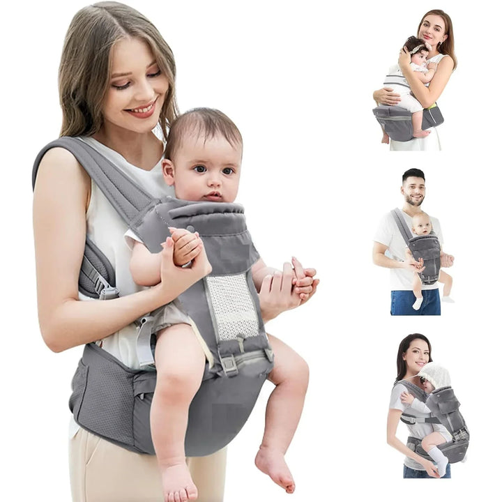 Superior eMart baby holder backpack in gray for comfortable baby carrying by parents