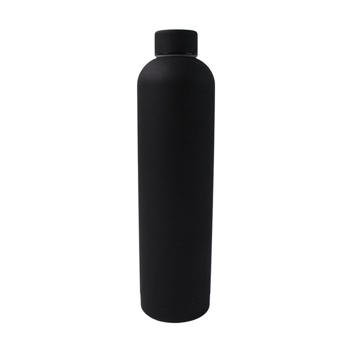Superior eMart black double wall water bottle 1000ml with sleek minimalist design for home and kitchen use