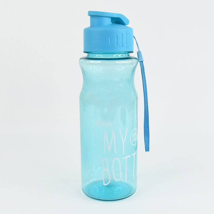 Superior eMart blue BPA-free sports water bottle with flip-top lid and carrying strap