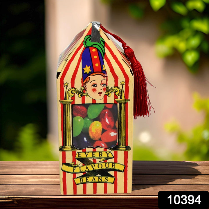 Superior eMart elegant desk clock shaped like a colorful vintage popcorn box with a red tassel