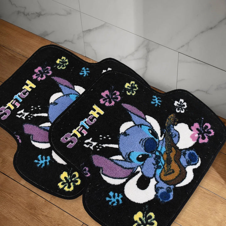 Disney Stitch Cartoon Car Floor Mats with Colorful Design for Fun Vehicle Decor