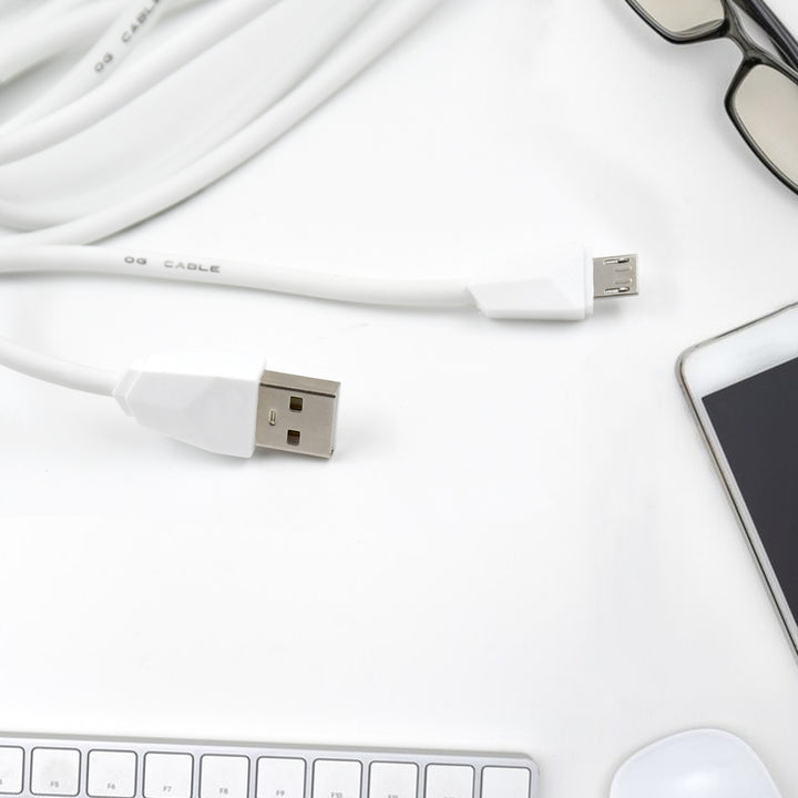 1500mm Android charging cable in white for fast and reliable device charging