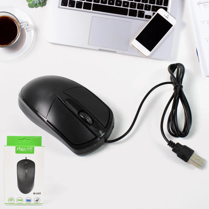 Superior eMart computer mouse M-045 with ergonomic design and USB connection for comfortable use