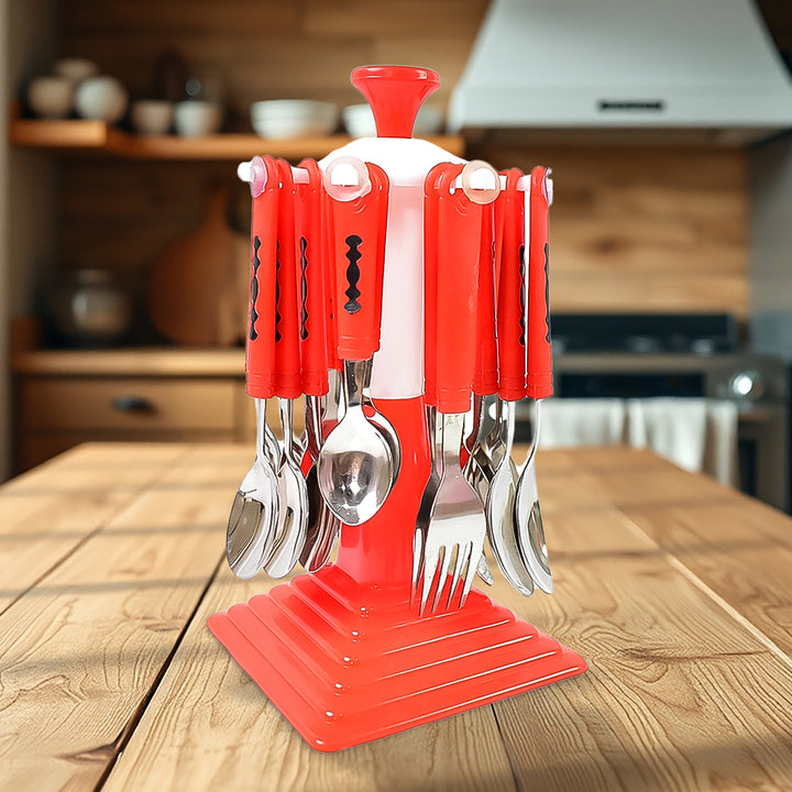 24-Piece Cutlery Set with Stand