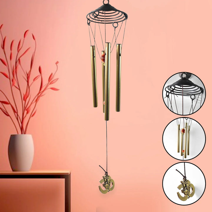 Dragonfly wind chimes outdoor with brass tubes and decorative charm for a soothing garden ambiance
