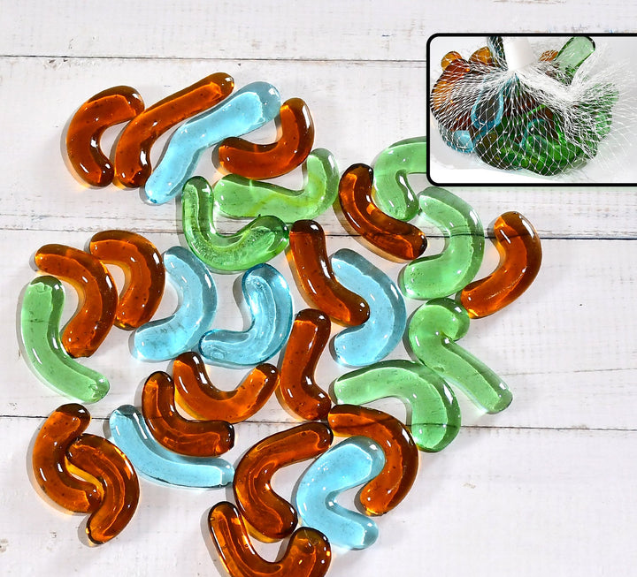 Colorful gem stone aquarium pebbles in various shapes for decorative aquatic layouts
