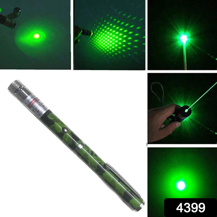 Green laser pointer pen with camouflage design for presentations and outdoor activities