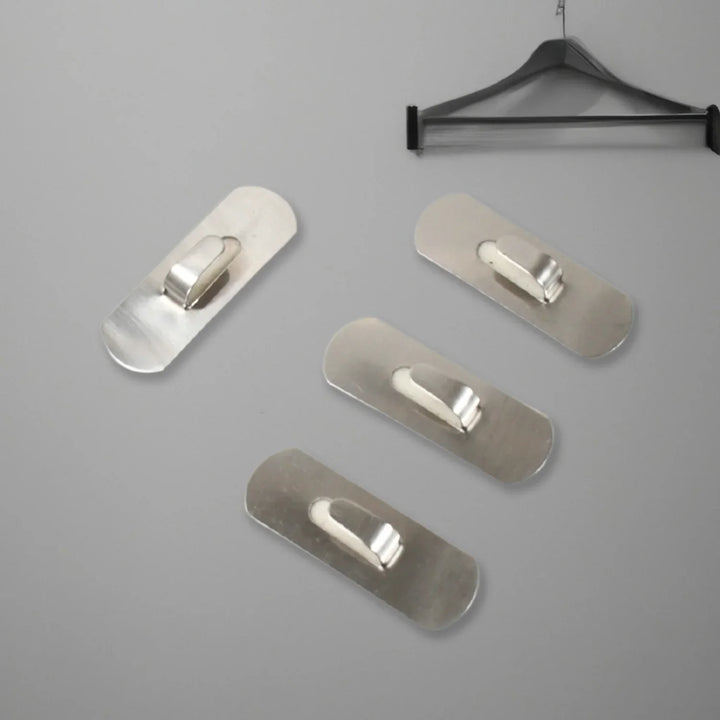 Set of four heavy duty wall hooks for securely hanging items in any room