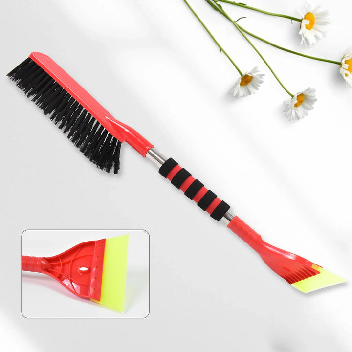 Superior eMart long ice scraper for cars with a sturdy handle and dual-action brush for efficient snow removal