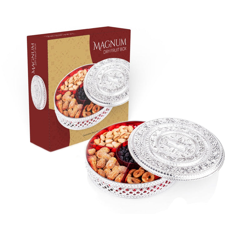 Elegant Magnum dry fruit storage container with intricate design, perfect for storing and presenting dry fruits