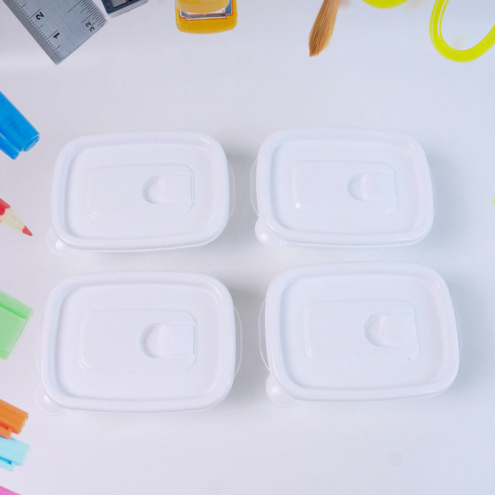 Superior eMart microwave safe food containers set with white lids and airtight seals