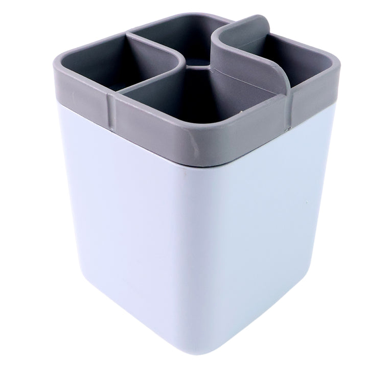 Superior eMart multi compartment desk organizer in gray and white for office supplies storage