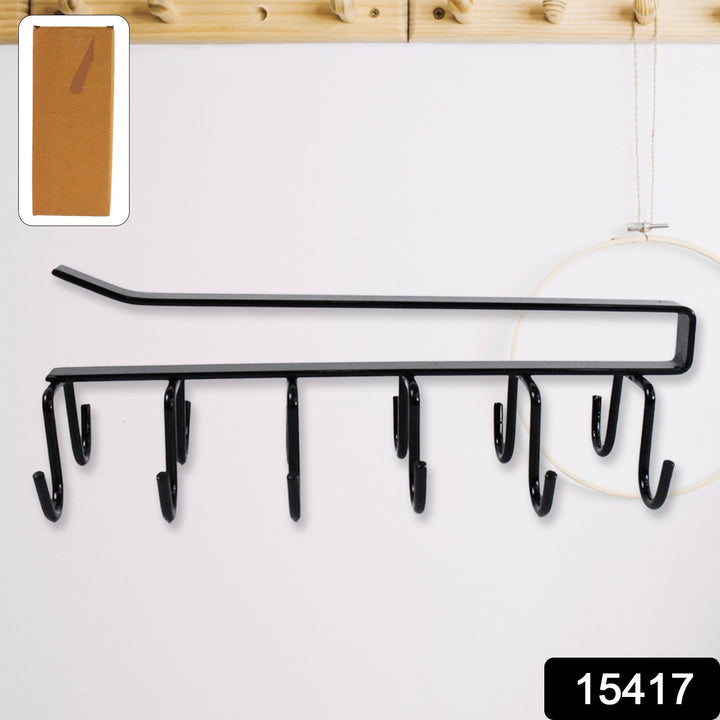 Superior eMart black multi-purpose iron hanger hooks with eight hooks for versatile hanging