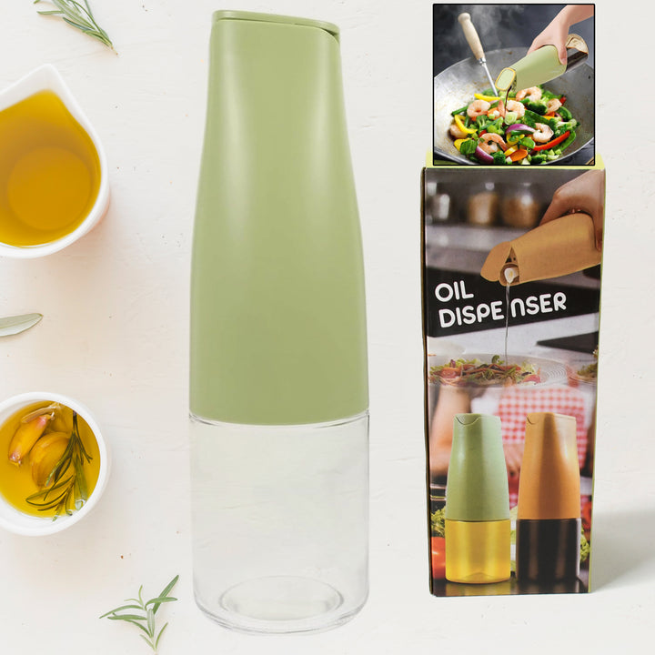 500ml cooking oil dispenser features an automatic open lid, making it convenient for kitchen use