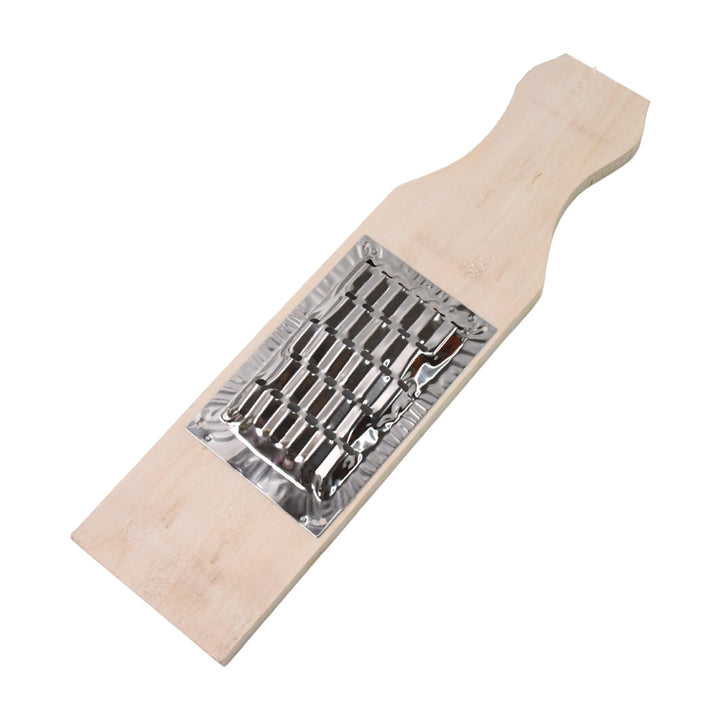 Superior eMart kitchen cheese grater slicer with wooden handle and stainless steel grating surface