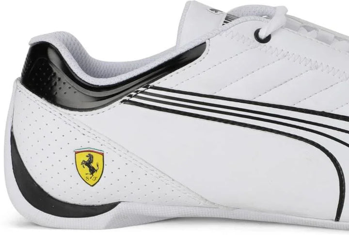 Men's Drift Cat sneakers in white with Ferrari logo and sleek design for casual wear
