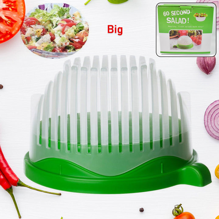 Quick salad maker in green and white for fast and easy salad preparation