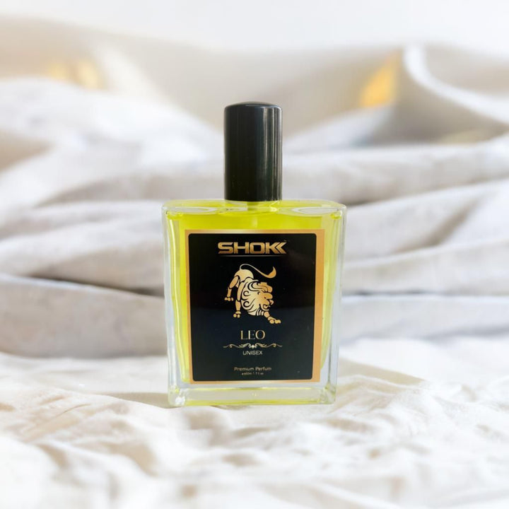 Leo zodiac unisex perfume 50ml by Superior eMart in a clear square bottle with black cap and label