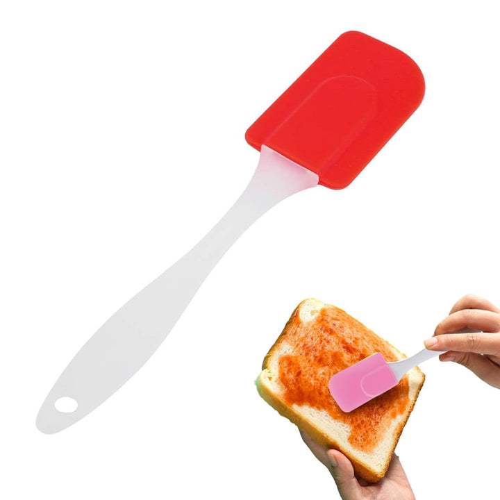 Silicone Cooking Spatula 1 Pc-18 Cm in Red and Pink, perfect for baking and cooking tasks