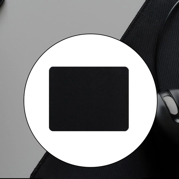 Simple computer mouse pad in black color for smooth and precise mouse movements