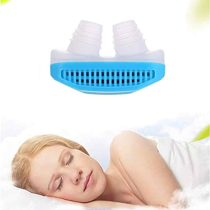 2 in 1 snoring solution device designed for comfortable sleep and improved breathing during the night