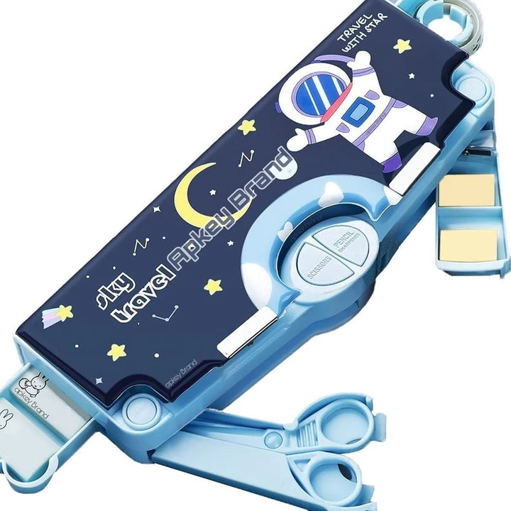 Sky Travel Apkey Brady space theme pencil box with astronaut design and convenient compartments