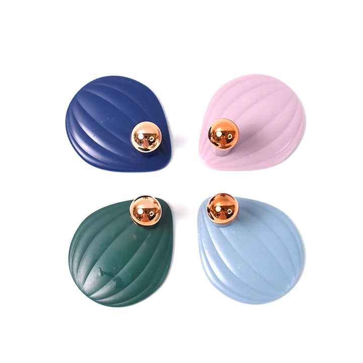Superior eMart stylish adhesive hooks 4 pack in blue pink green and light blue with gold accents