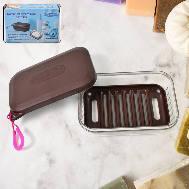 Travel soap box with lid 1 pc, durable design for holding bars of soap in a clean container
