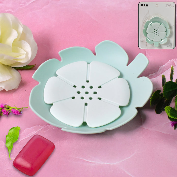 Unique shower soap dish in floral design, perfect for keeping your soap tidy in the bathroom