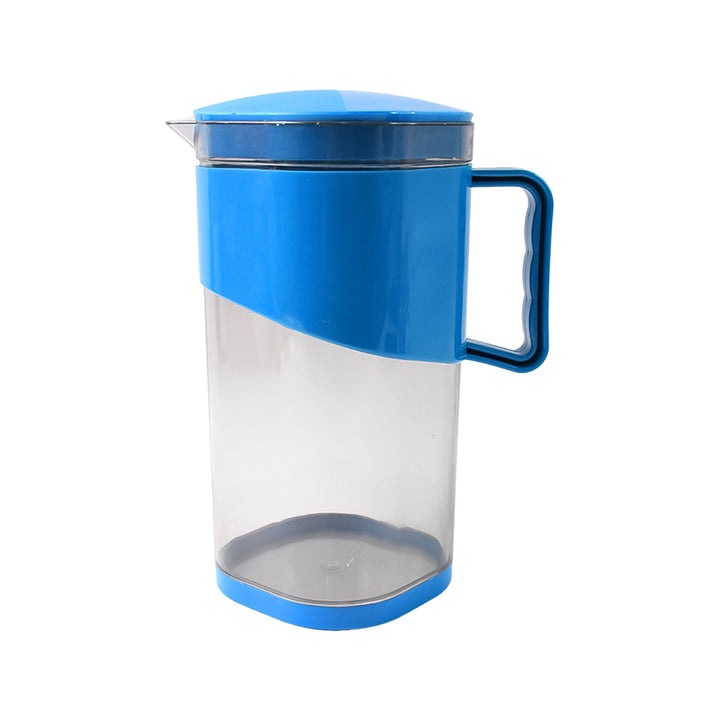 BPA-free 1.8 liter water jug with blue lid and handle by Superior eMart for home use