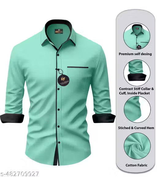 Men Regular Fit Solid Shirt