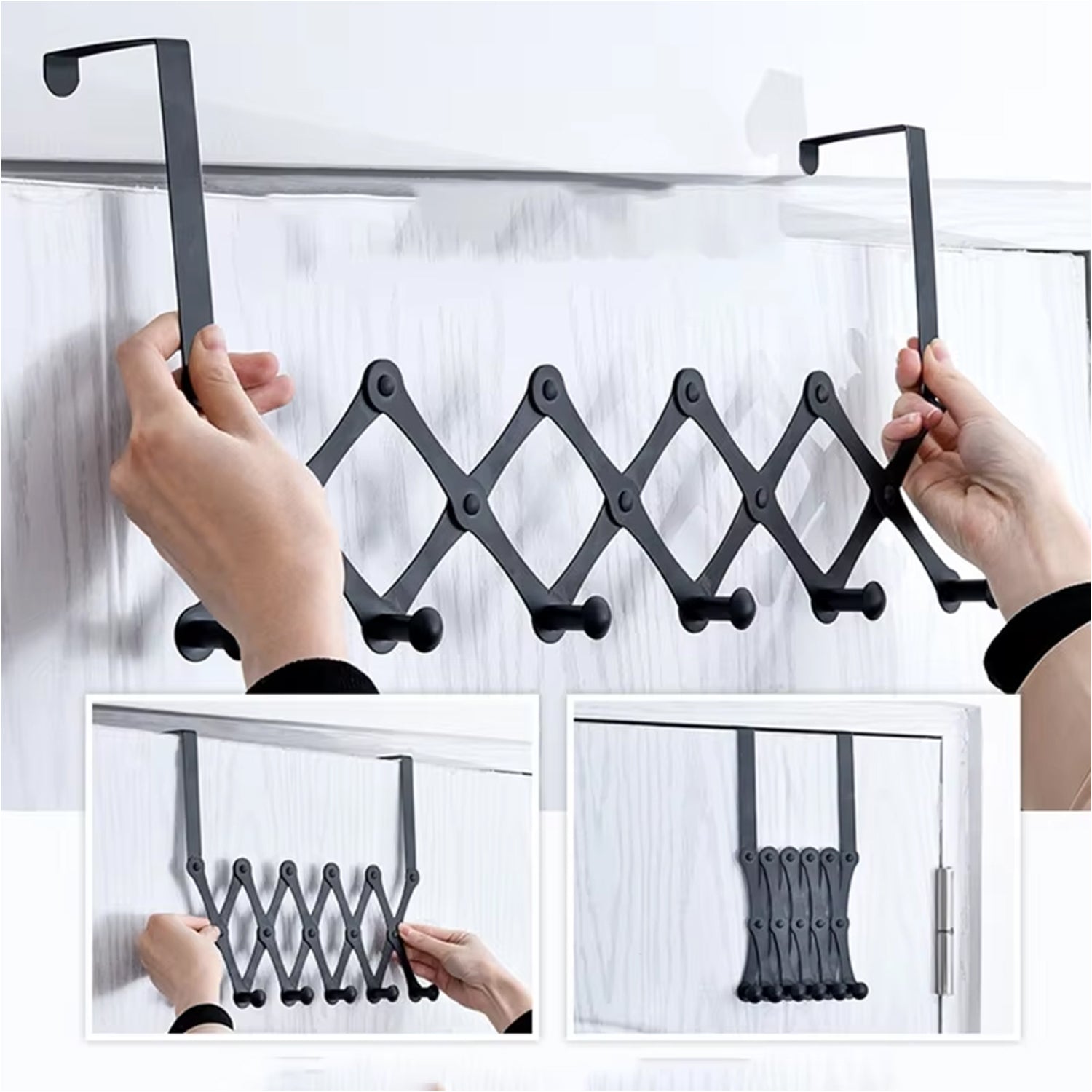 Metal Coat Rack with Hooks