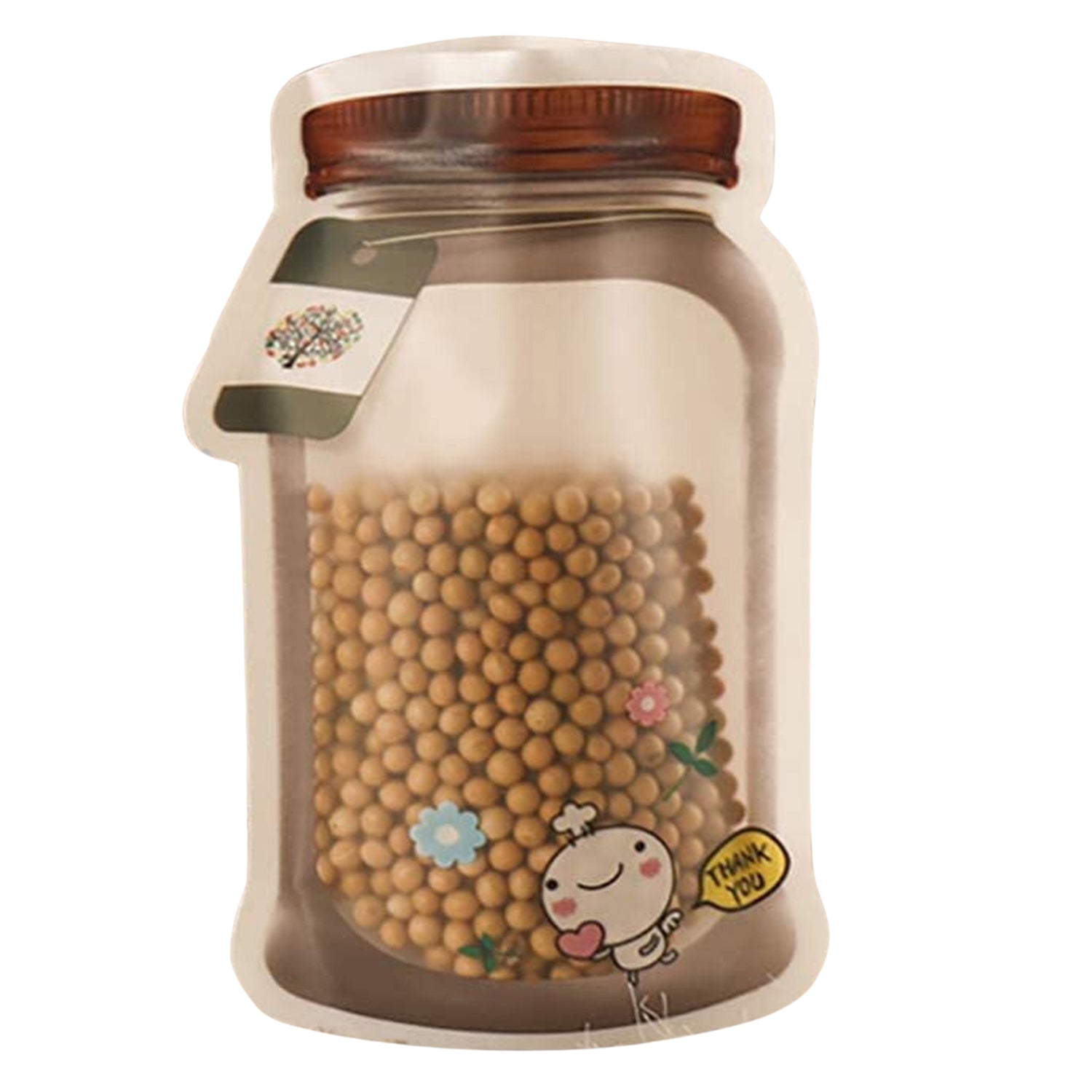 Plastic Transparent Big Jar Shaped Pouch With Zipper (1 Pc) - 10085_big_tran_jar_shape_pouch_1pc