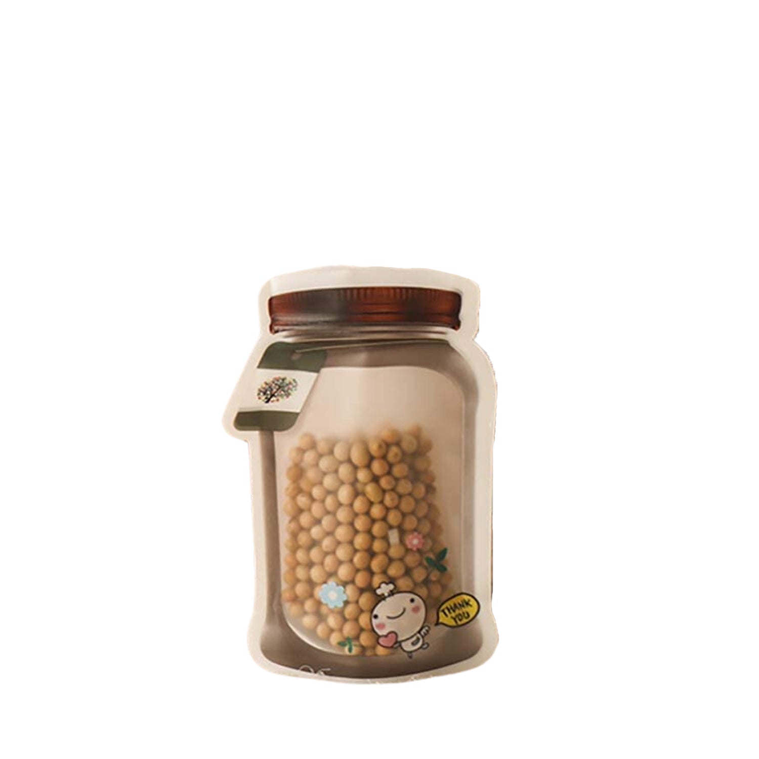 Plastic Transparent Small Jar Shaped Pouch With Zipper (1 Pc) - 10087_small_tran_jar_shape_pouch_1pc