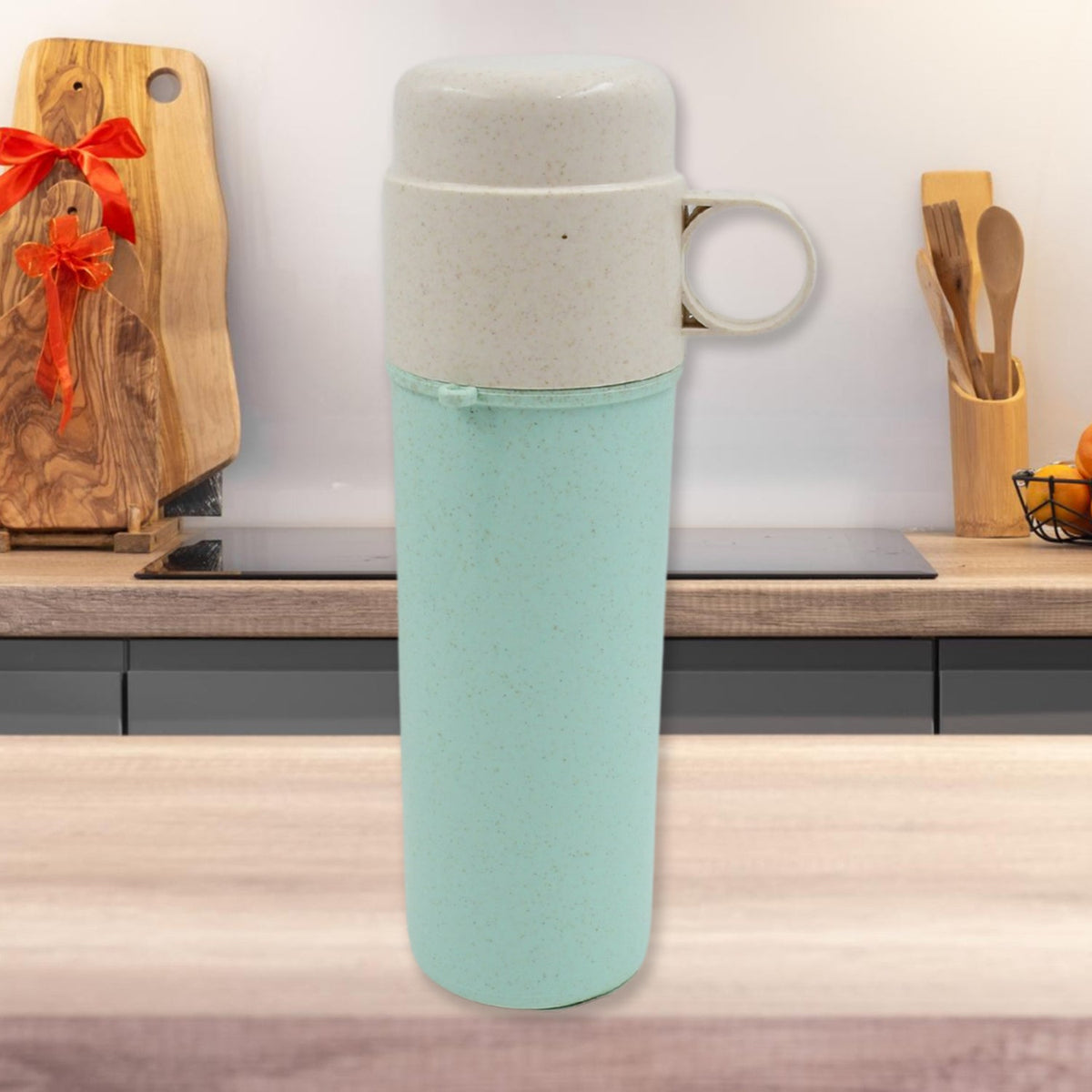 Travel Coffee Cup Portable Water Bottle Wheat Straw Coffee Tea Mug Coffee Mug wi - 13045_plastic_water_bottle_300ml