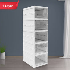 Stackable Multifunctional Storage, for Clothes Foldable Drawer Shelf Basket Util - 17664_multi_5_layer_storage_rack