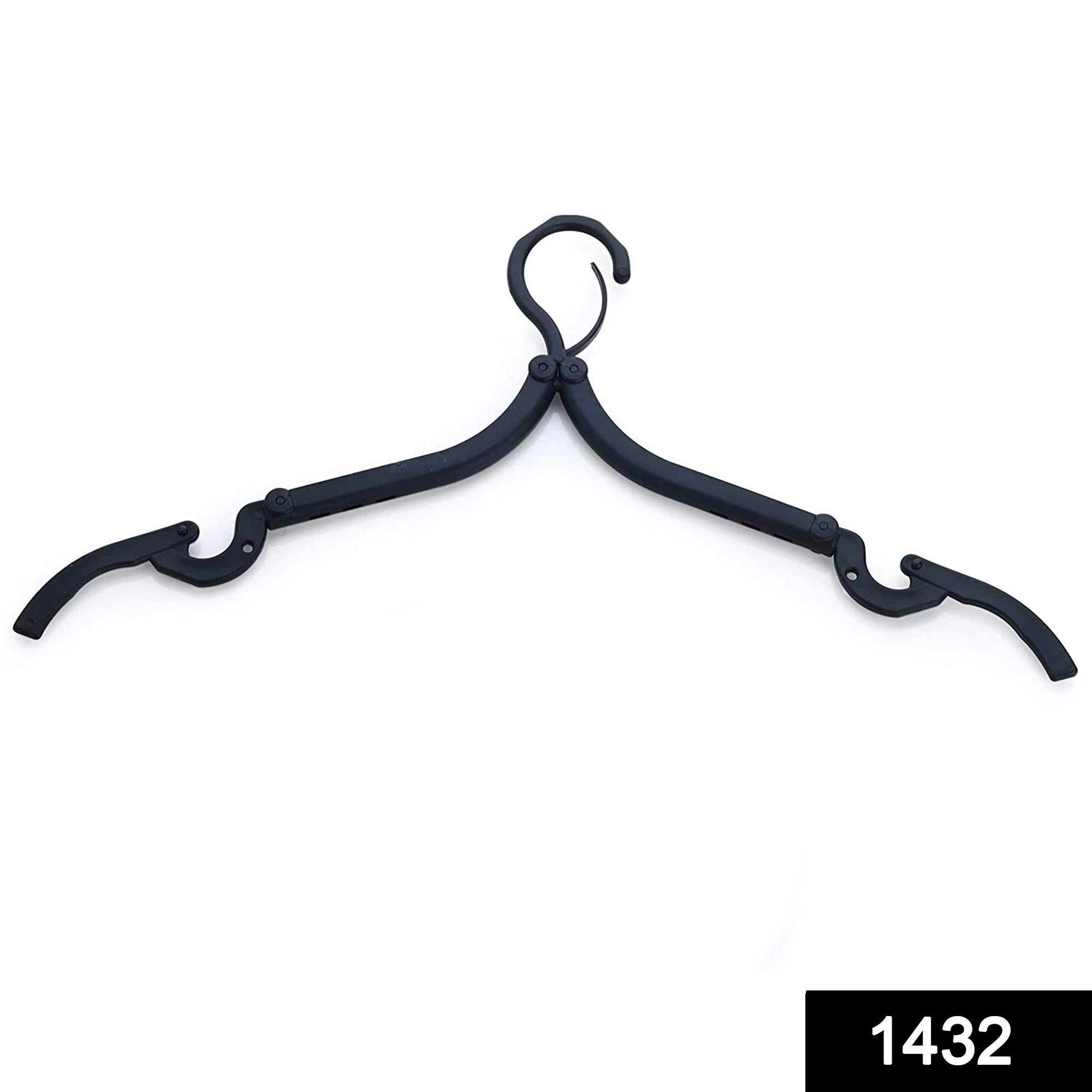 Plastic hanger in multiple colors, foldable design, perfect for organizing clothes in a small space.