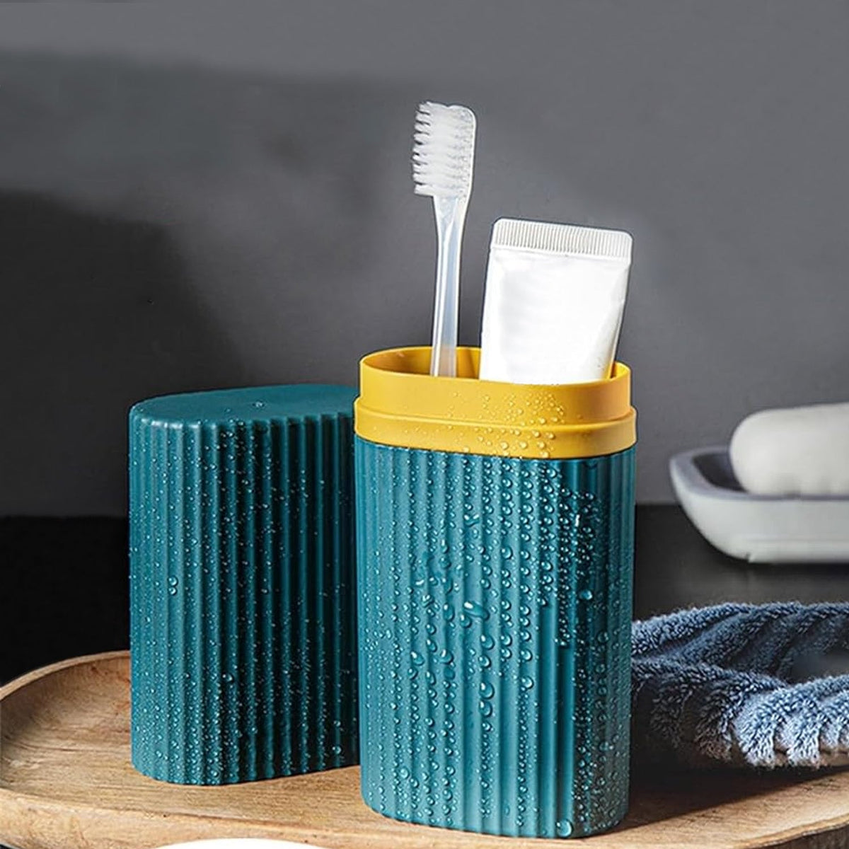 Plastic Toothbrush Case, Travel, Toothpaste Protection, Lightweight, Portable, S - 17880_stylish_toothbrush_case_1pc