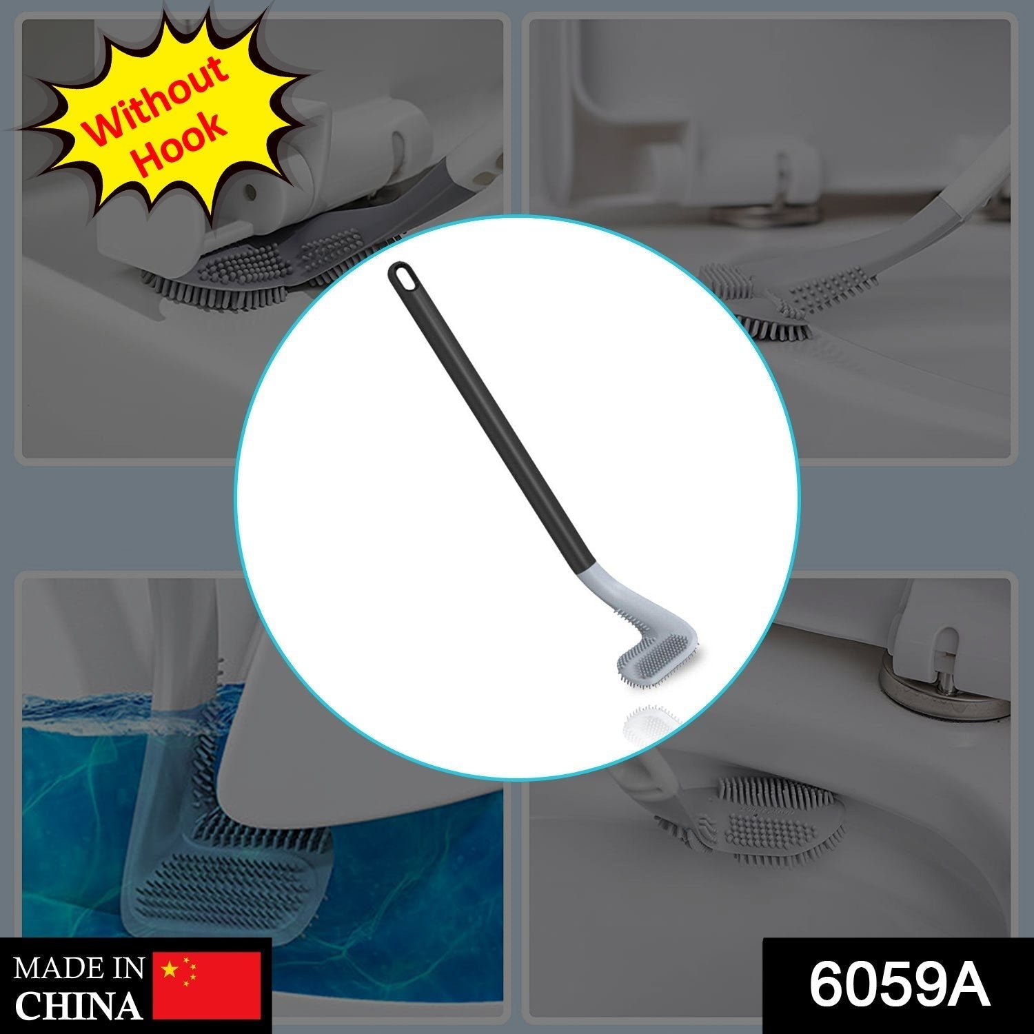 बाथरूम में उपयोग के लिए गोल्फ आकार का टॉयलेट क्लीनर ब्रश - 6059a_golf_toilet_brush