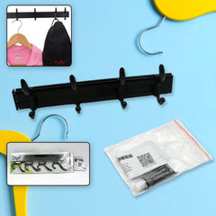 Cloth hanger, Wall Door Hooks Rail for Hanging Clothes for Hanging Hook Rack Rai - 7570_wall_mounted_4hook_hanger