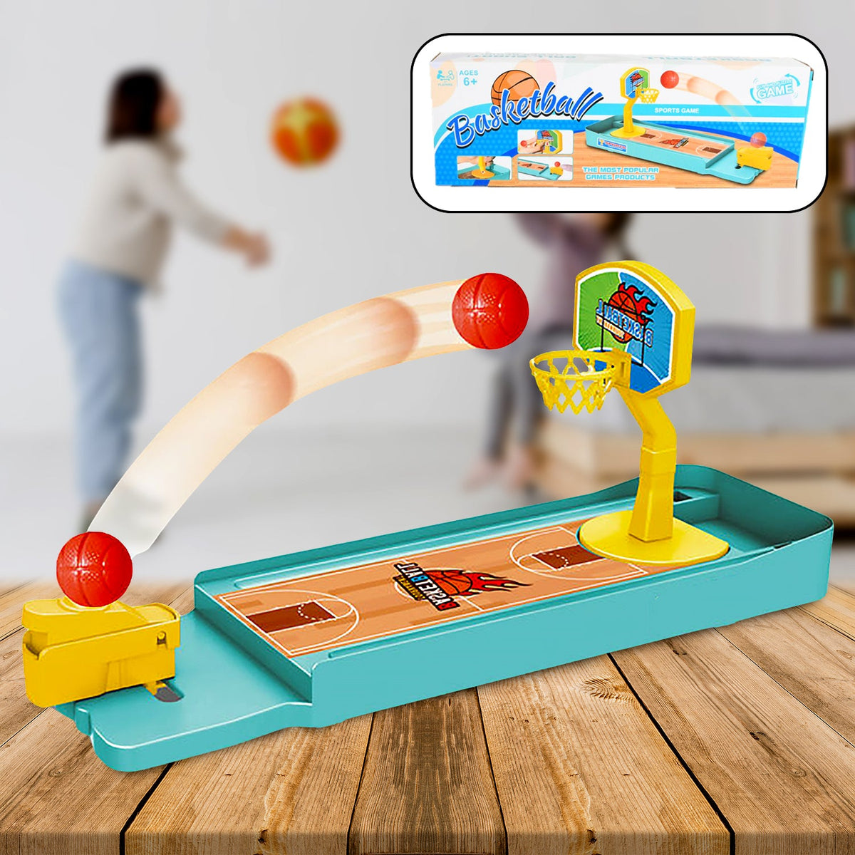 Mini Table Top Finger Basketball Game for Kids - Desktop Game for Kids & Adults, - 17689_mini_finger_basketball_game